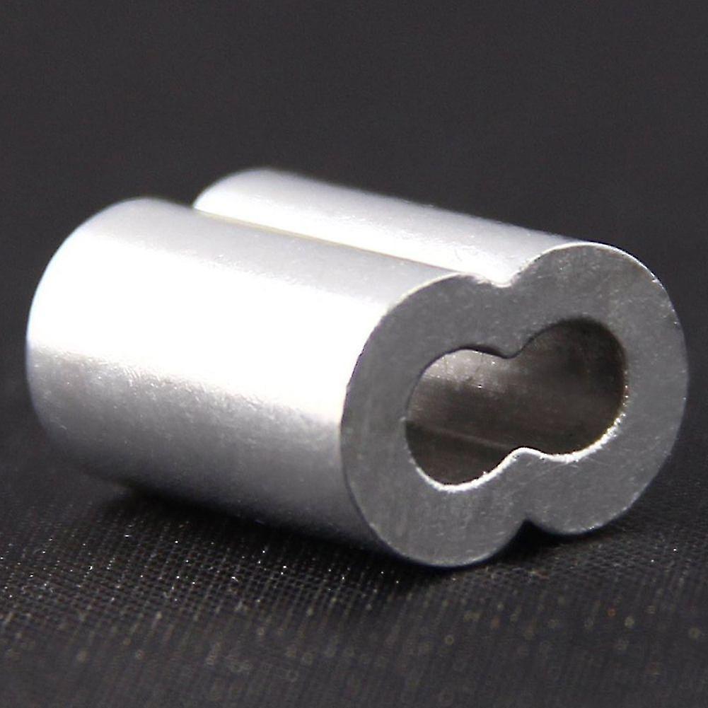 100pcs Aluminum Crimping Loop Sleeve For 3mm Diameter Wire Rope And Cable