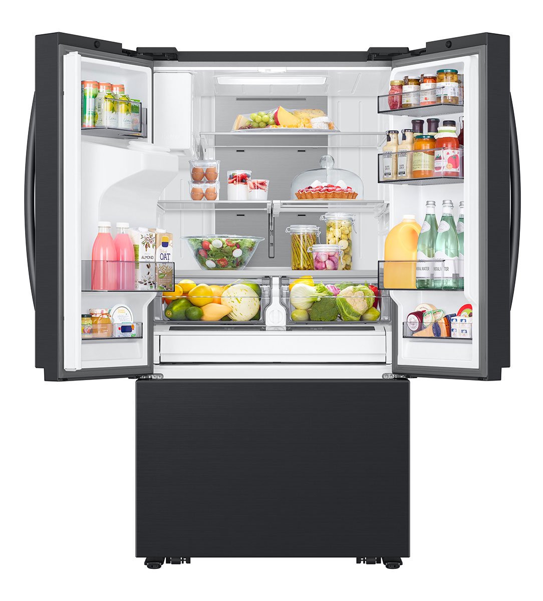  ADA 31 Cu. Ft. 3-Door French Door Refrigerator With Water and Ice Dispenser in Black Steel