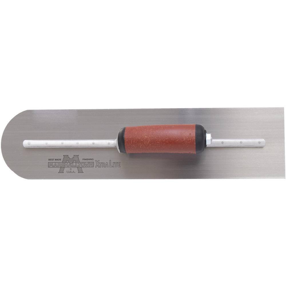 MARSHALLTOWN 18 in. x 4 in. Rounded Front Finishing Trowel with DuraCork Handle MXS81REDC