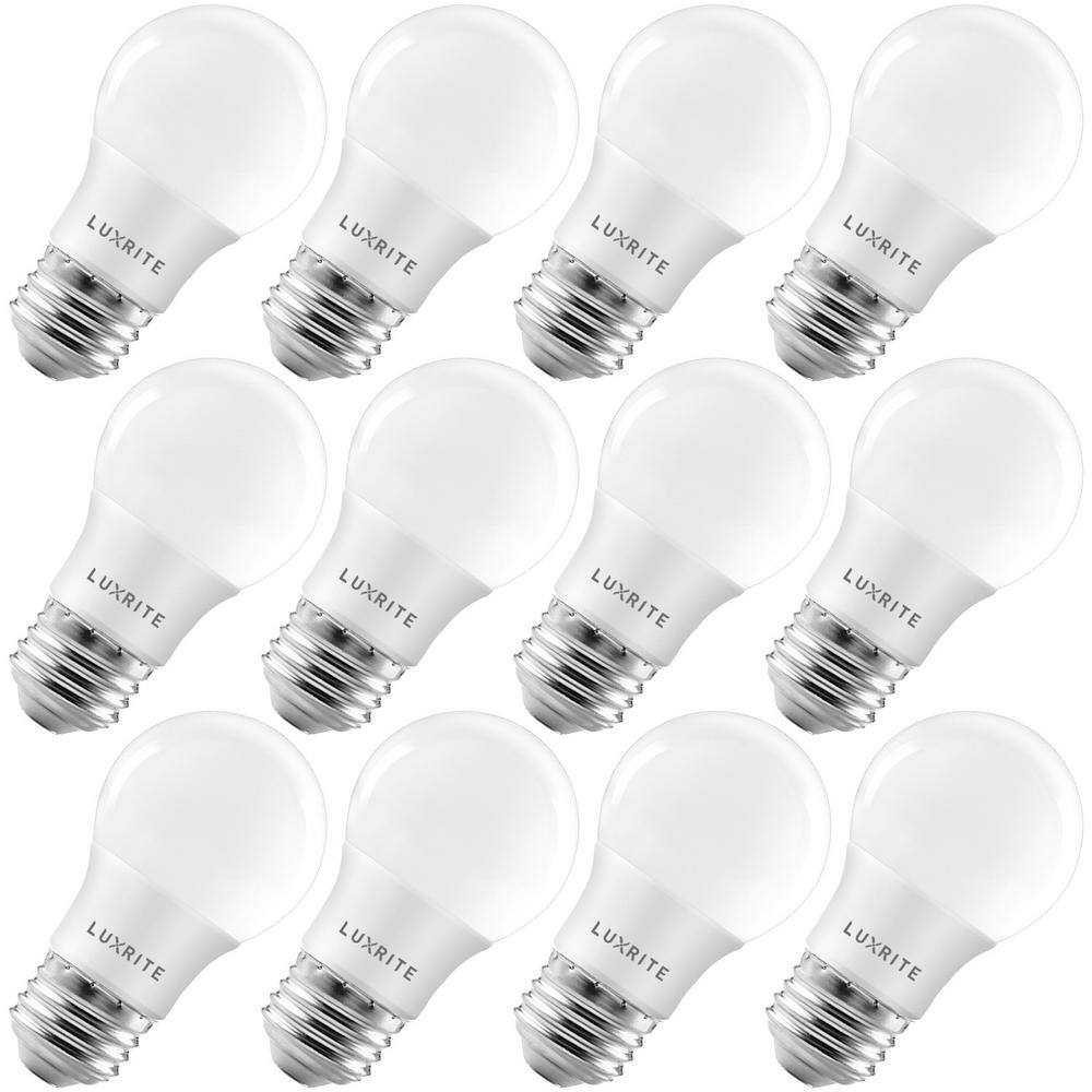 LUXRITE 40-Watt Equivalent A15 LED E26 Base LED Light Bulb 3000K Soft White 7-Watt Dimmable 600 Lumens UL Listed 12-Pack LR21351-12PK