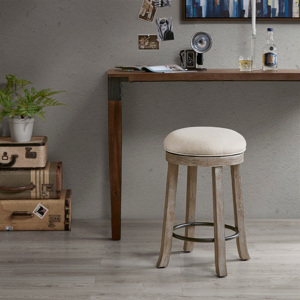 The Gray Barn Tipperary Cream/ Reclaimed Grey Swivel Counter Stool