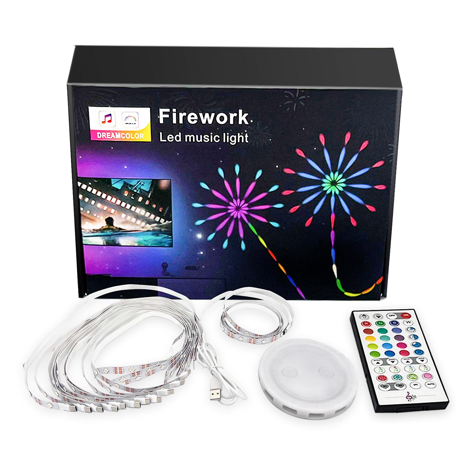 Bt Connected Firework Leds Strips Light Supproted App Control/ Controller/ 16millions Colors Changing/ Speed and Brightness Adjustable/ Timing Function/