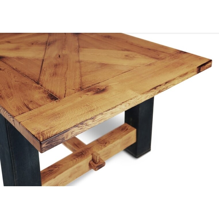 BRITT JEANS Dining Table   Fired Oak/Jeans