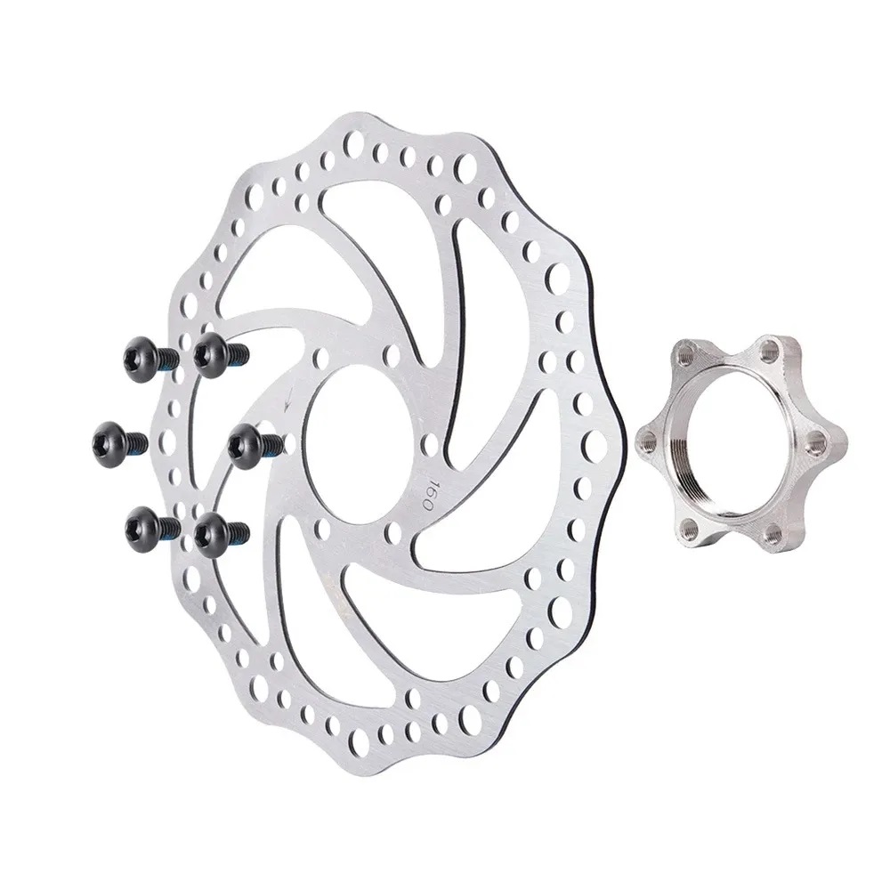 MTB Bike Threaded Hub Disk Disc Brake Rotor Mountain bicycle 6 Bolts Flange Adapter Freewheel Cycling 160mm 48mm Rotor