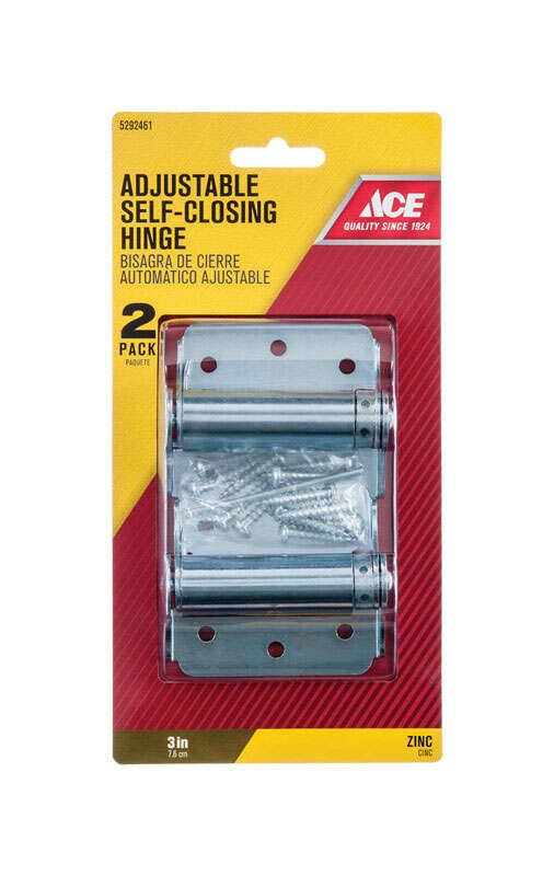 Ace 3 in. L Zinc-Plated Screen/Storm Self Closing Hinge 2 pk