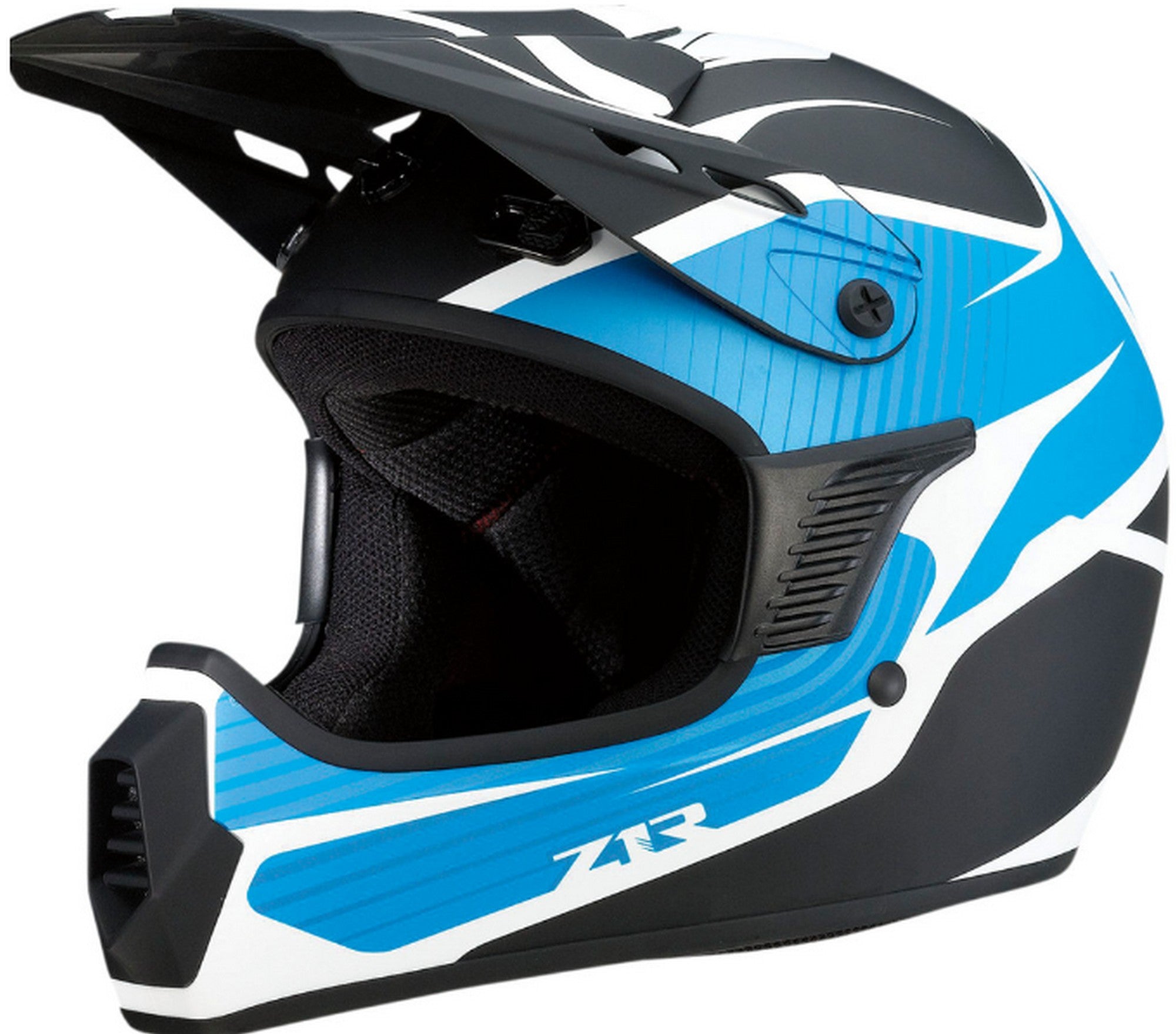 Z1R Rise Flame Child MX Offroad Helmet Blue LG/XL