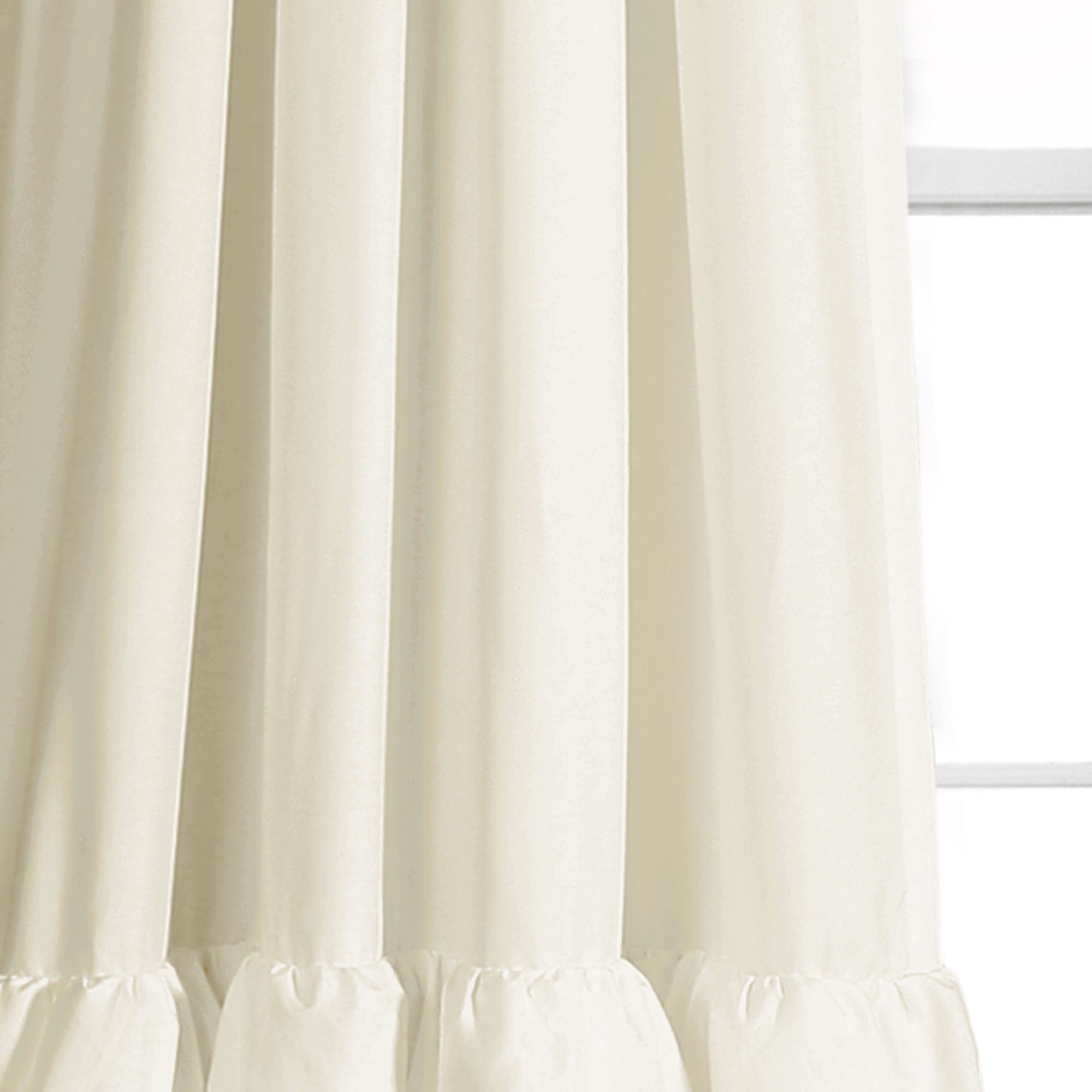 Allison Ruffle Window Curtain Panel Set