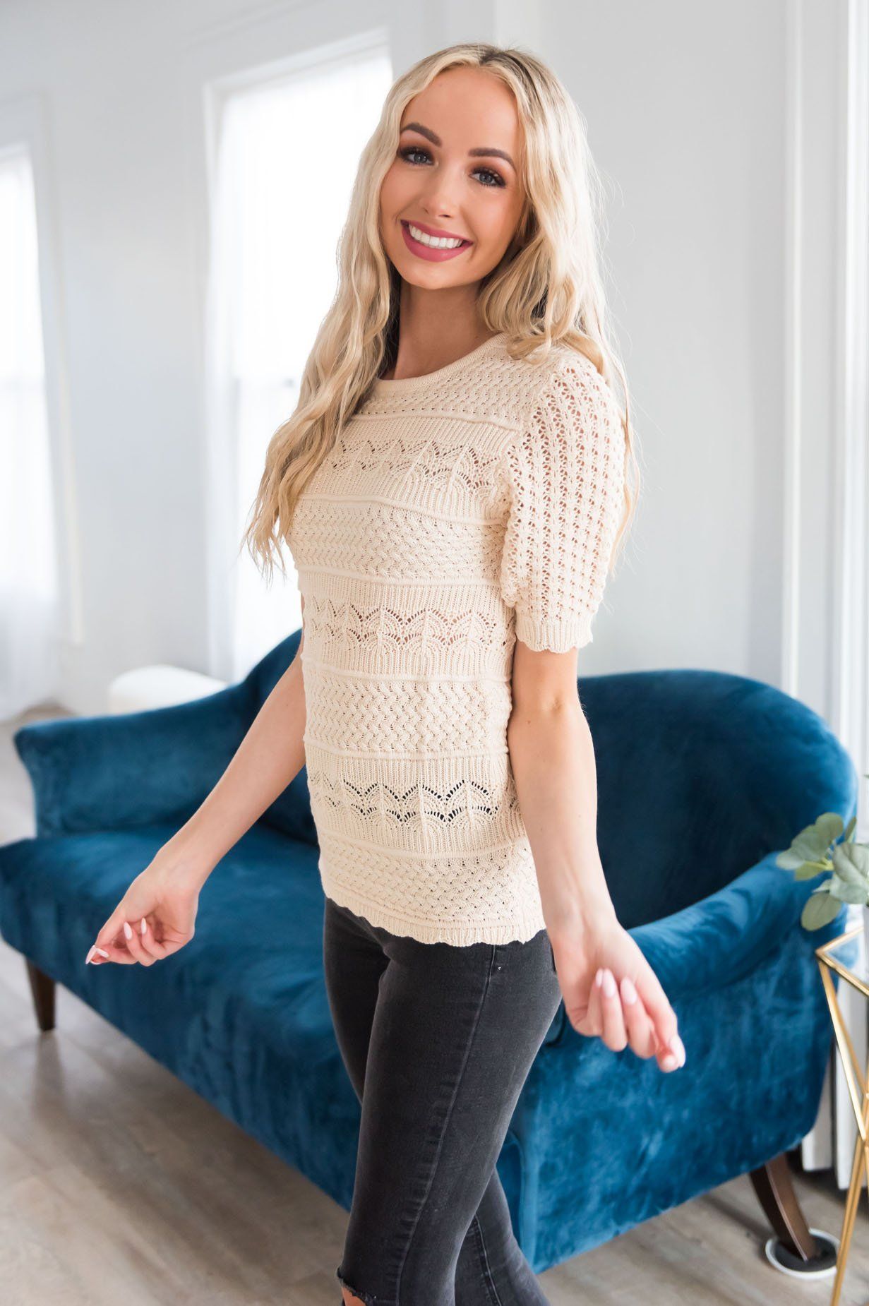 Spring Fever Modest Sweater