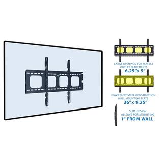 mount-it! Low Profile Fixed TV Wall Mount for Screens Up to 70 in. MI-305L