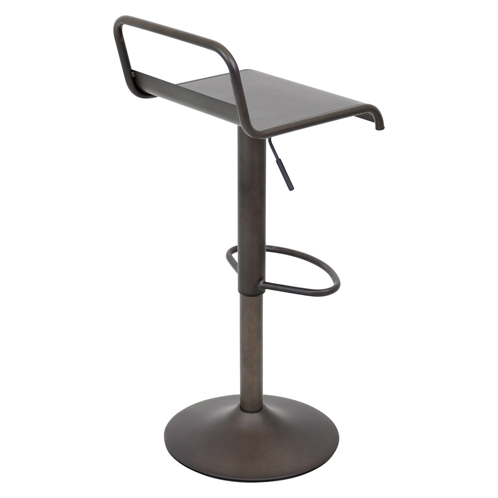 Carbon Loft Wright Emery Industrial Adjustable Height Bar Stool