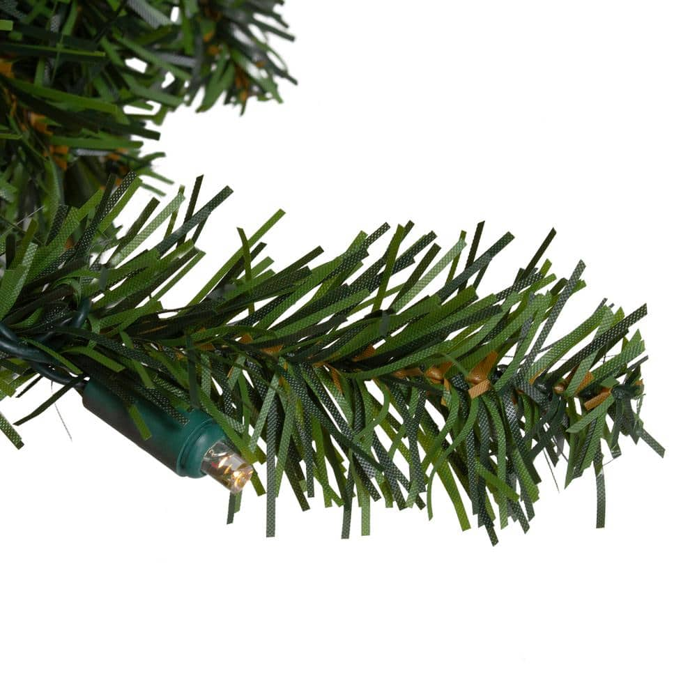 9 ft. x 10 in. Pre-Lit LED Canadian Pine Artificial Christmas Garland with Clear Lights 32913199