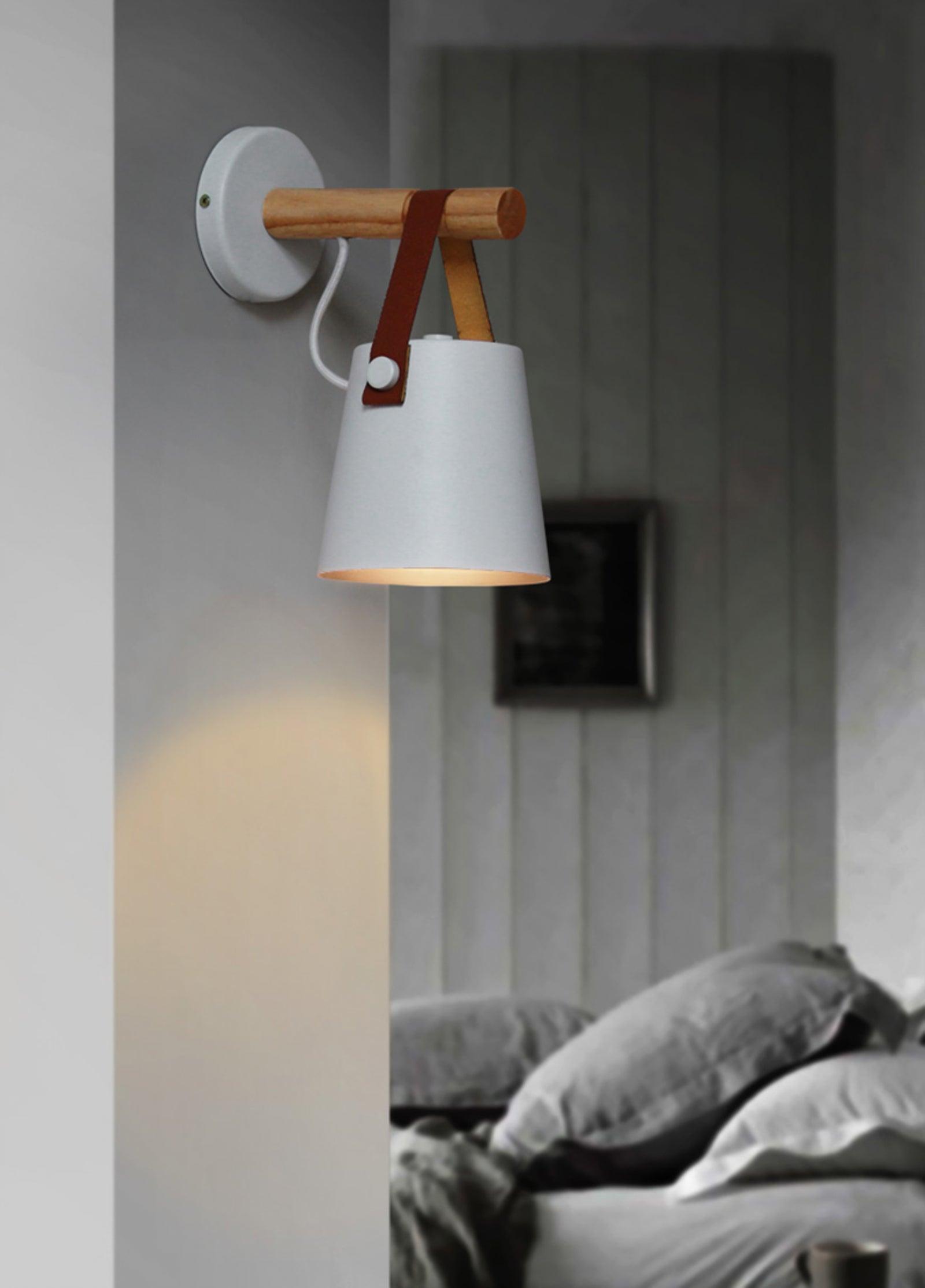 Wooden Conical Wall Light