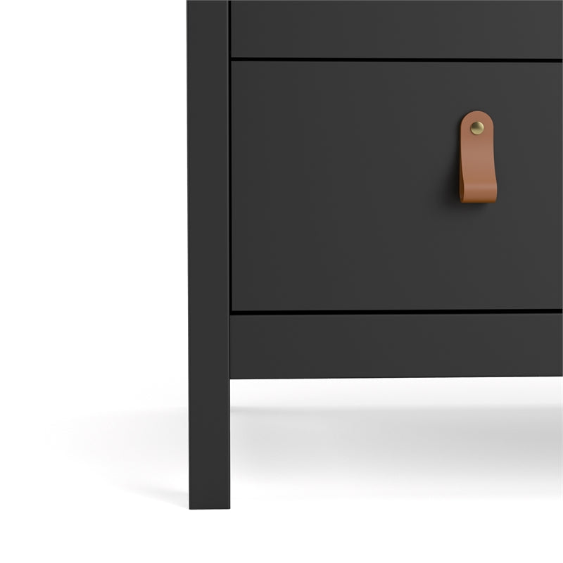 Madrid 3 Drawer Chest, Black Matte