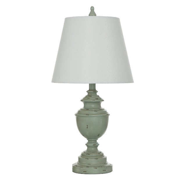 Marion Table Lamp Distressed Blue green Stylecraft