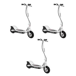 Razor E325 Adult Electric 24-Volt Ride-On Scooter White Silver and Navy (3-Pack) 13116310 + 13116312 + 13116341