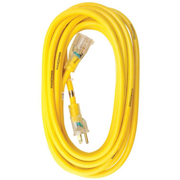 Yellow Jacket Outdoor 25 Ft L Yellow Extension Cord 12 3 Sjtw