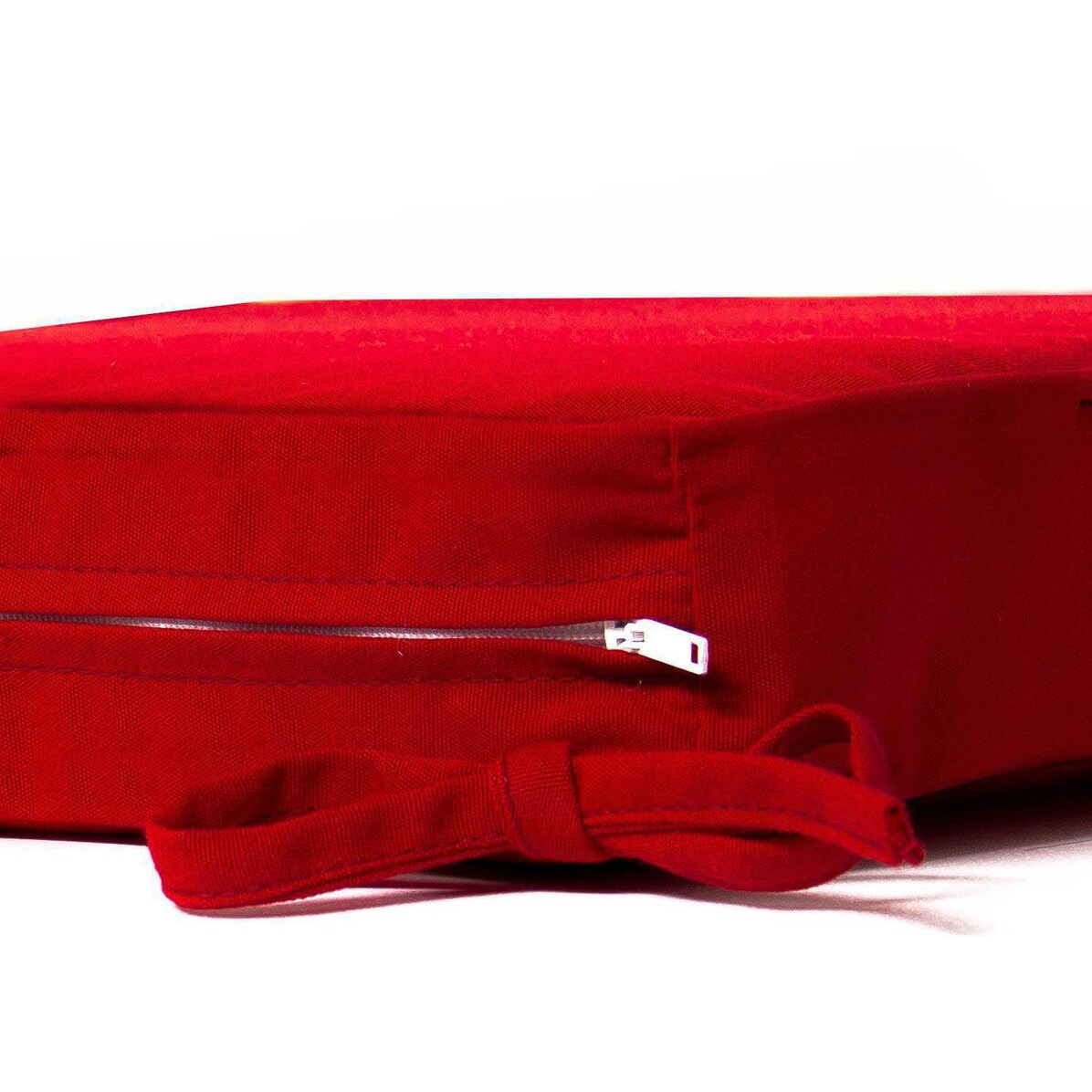 Sunbrella Canvas Jockey Red Extra Large Outdoor Replacement Seat Cushion W/ Knife Edge By Signature