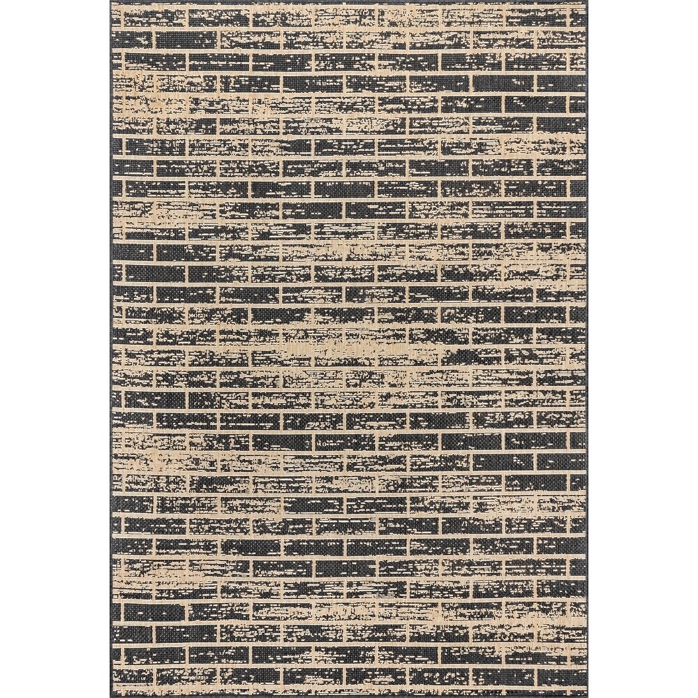 Brooklyn Rug Co Geometric Justina Abstract Brick Indoor/Outdoor Area Rug