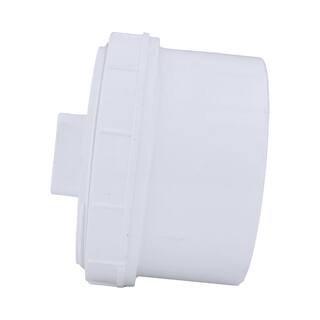 Charlotte Pipe 4 in. PVC DWV FTG Cleanout Adapter with Plug PVC00105X1200HD