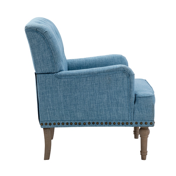 Geltrude Classic Upholstered Accent Arm Chair with Button Tufted Back by HULALA HOME