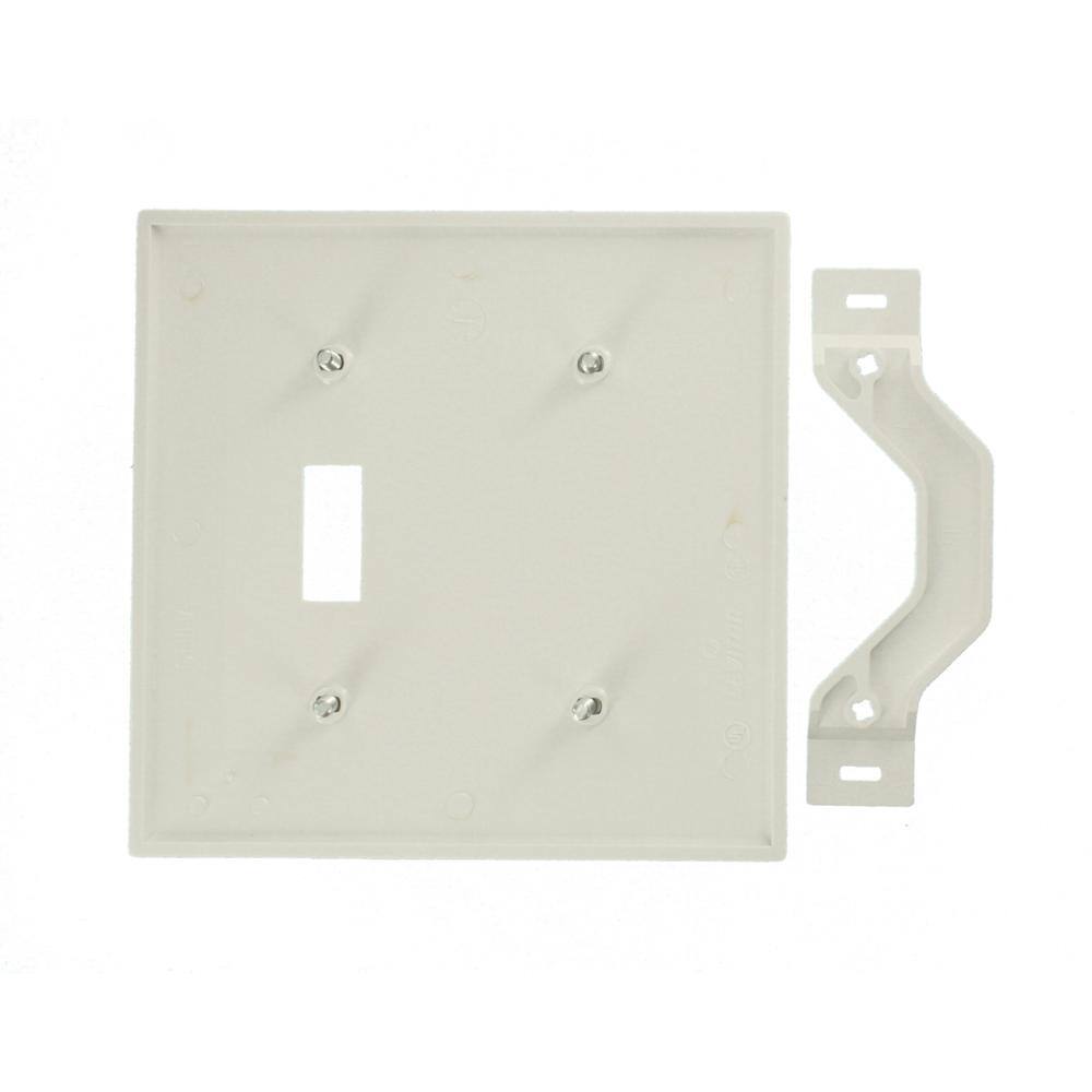 Leviton White 2-Gang 1-Toggle1-Blank Wall Plate (1-Pack) 80706-W