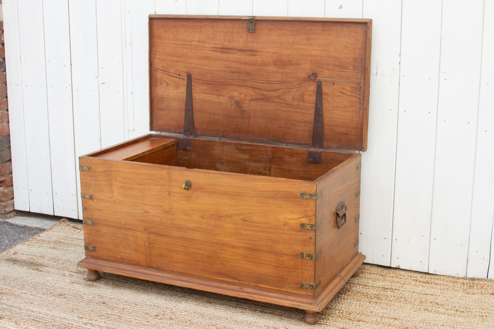 Large British Colonial Campaign Chest   Traditional   Accent Chests And Cabinets   by De cor  Houzz