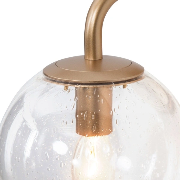 Koini Modern Glam Gold Bathroom Vanity Lights Seeded Glass Globe Wall Sconces