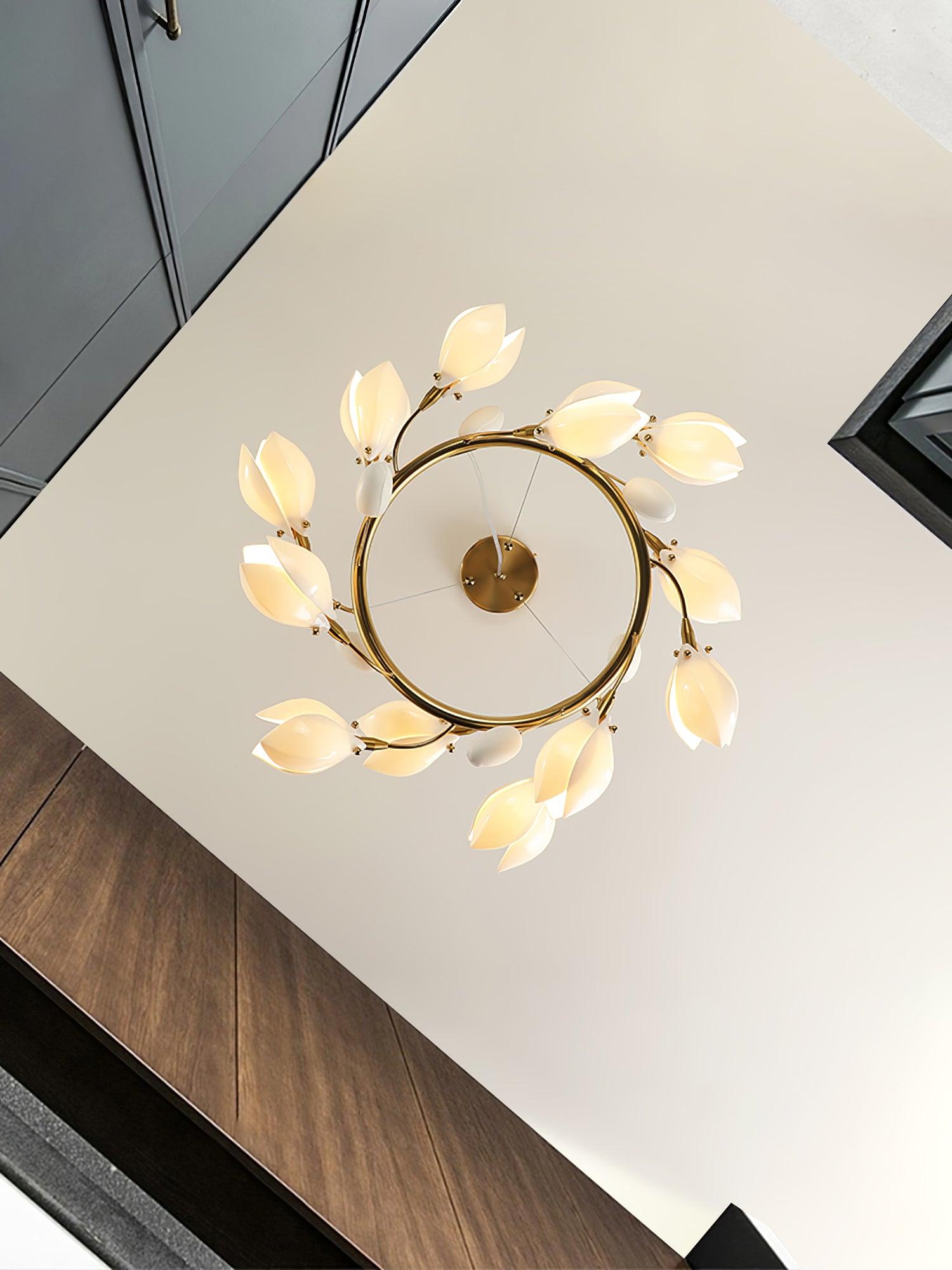 Porcelain Magnolia Chandelier