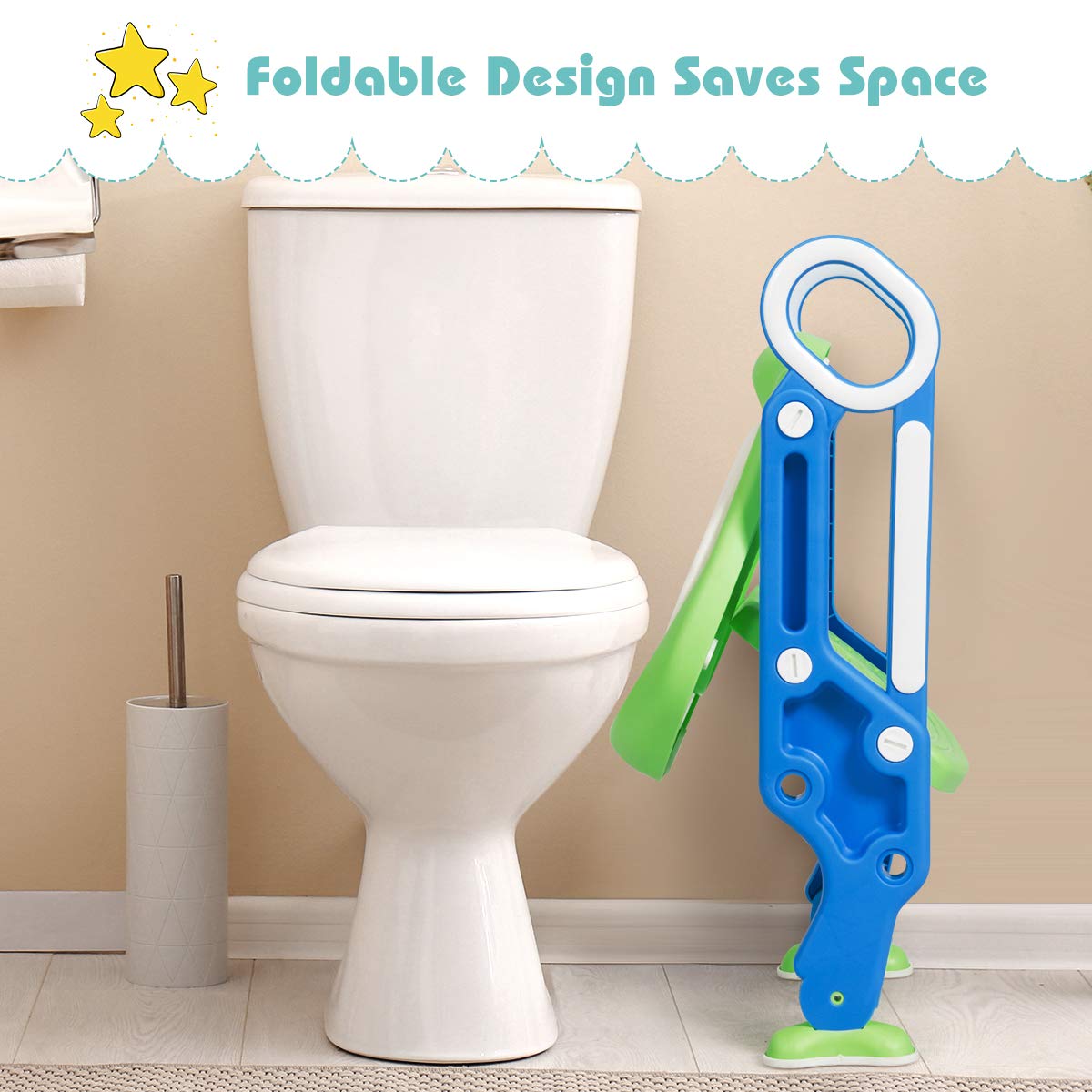 Kids Portable Potty Training Toilet Seat w/Step Stool Ladder