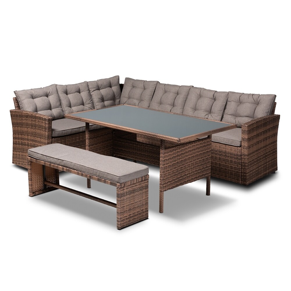 Angela Modern and Contemporary 4 Piece Outdoor Patio Set