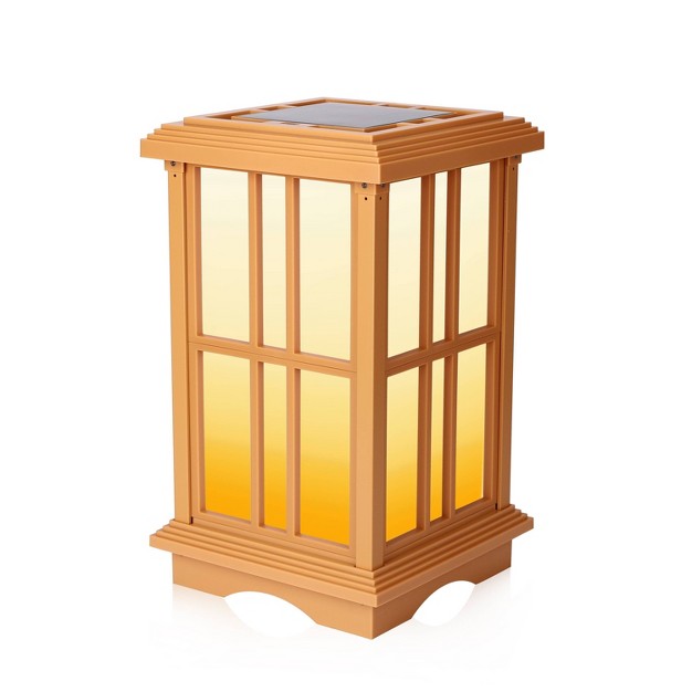 Solar Zen Led Outdoor Lantern White amber Light Techko Maid