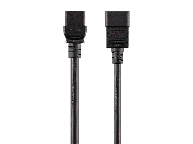 Monoprice Heavy Duty Extension Cord 8 Feet Black Iec 60320 C20 To Iec 60320 C19 For Powering Servers Routers amp Other High output Network