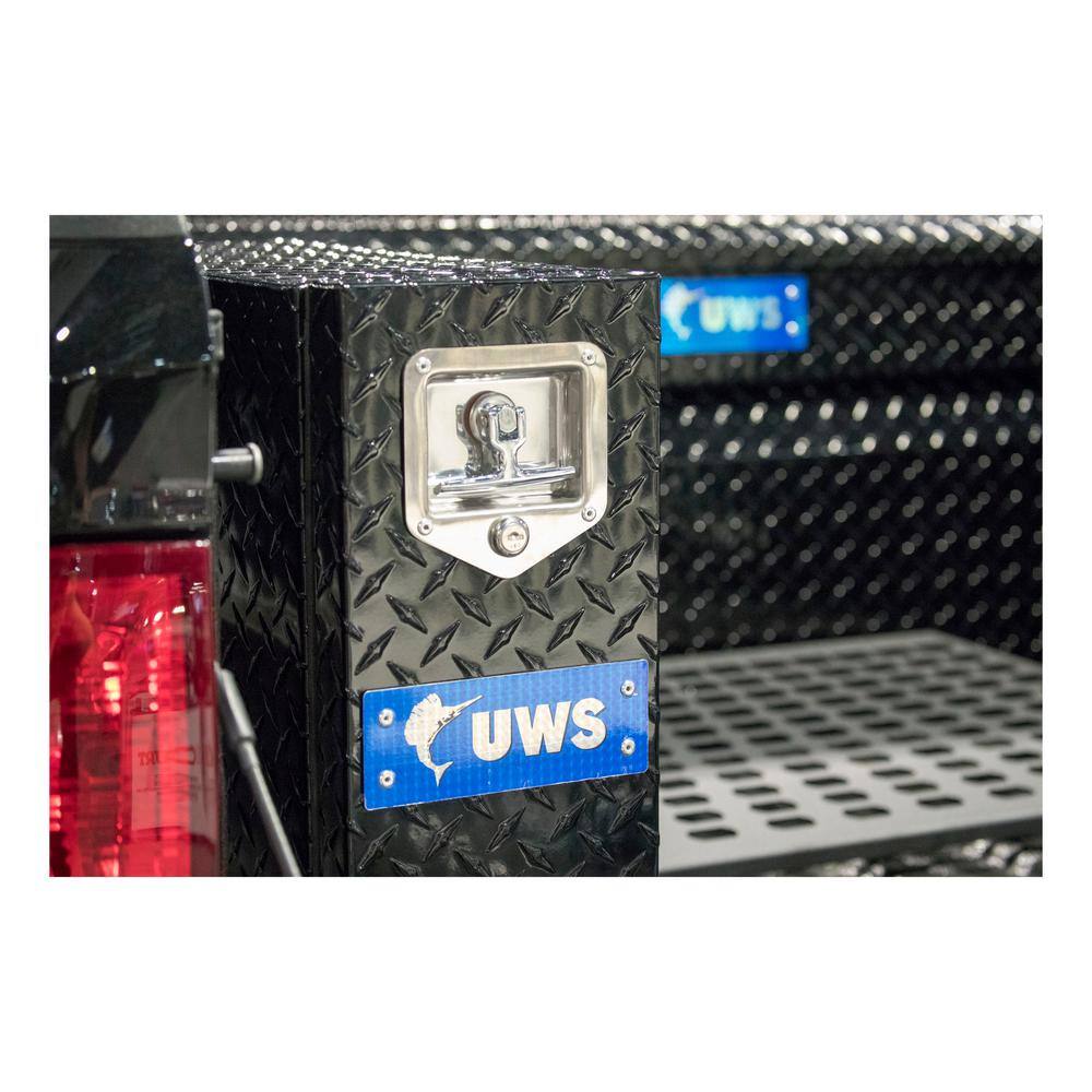 UWS 22.375 in. Gloss Black Aluminum Full Size Chest Truck Tool Box DS-22-BLK