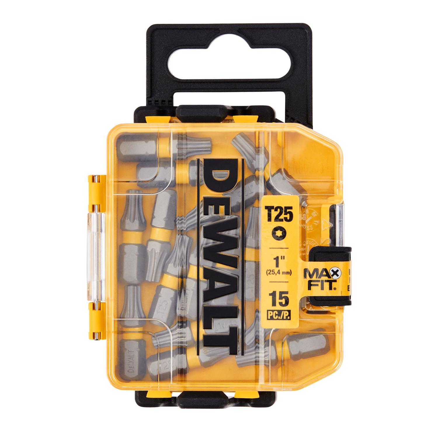 DW Max Fit Torx T25 X 1 in. L Screwdriver Bit Set Steel 15 pc