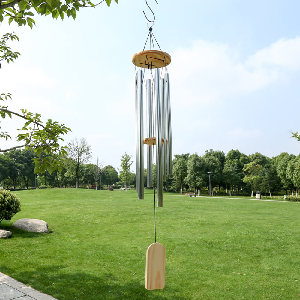 HOTBEST Large Wind Chimes Garden Chimes with 6 Aluminum Tuned Tubes for Indoor Outdoor Garden Patio Decor