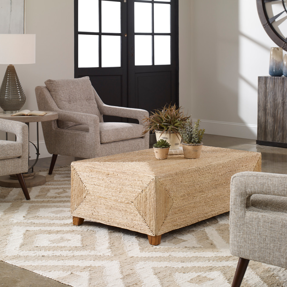 Uttermost Rora Woven Coffee table   Beach Style   Coffee Tables   by Modern Furniture LLC  Houzz