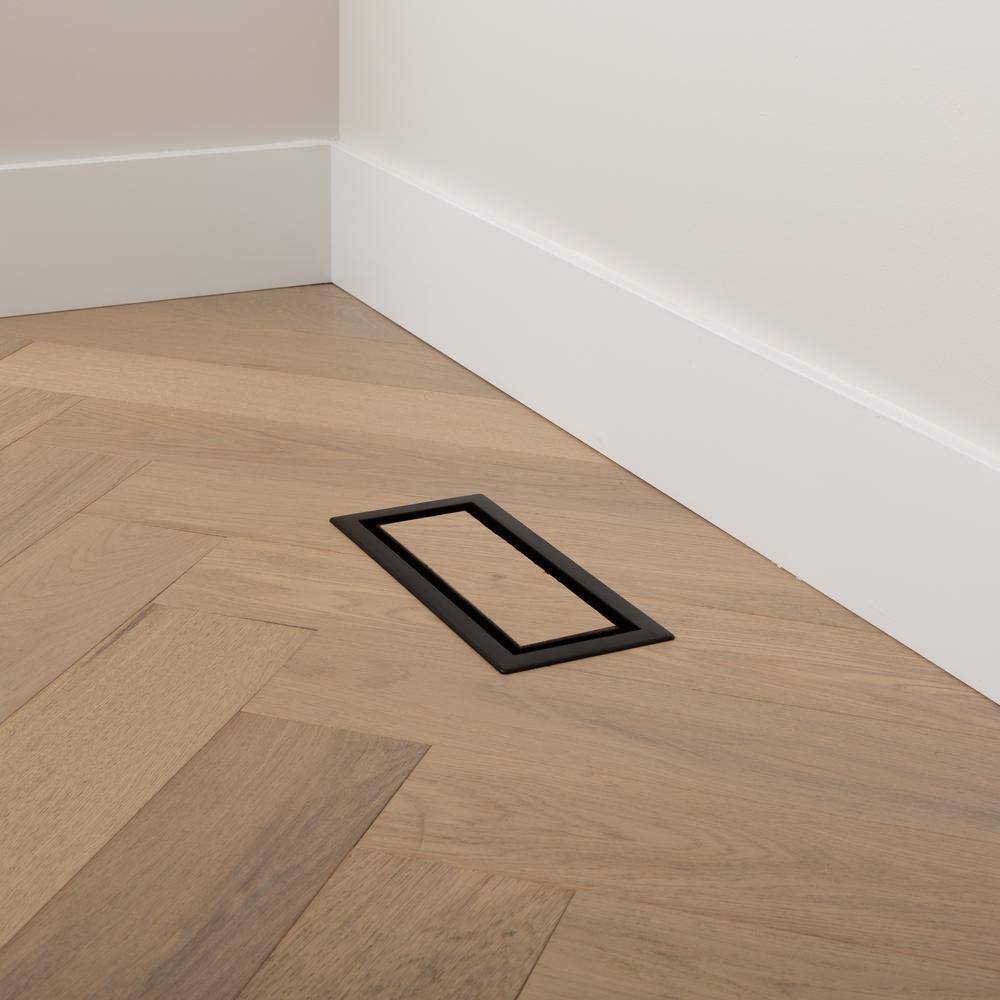 FITTES Aria Lite - Framed Floor Vent  4 in.x10 in. Black LITE4X10BLK