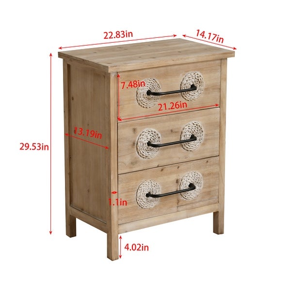 Accent Storage Cabinet Retro Wooden Chest - - 37218266