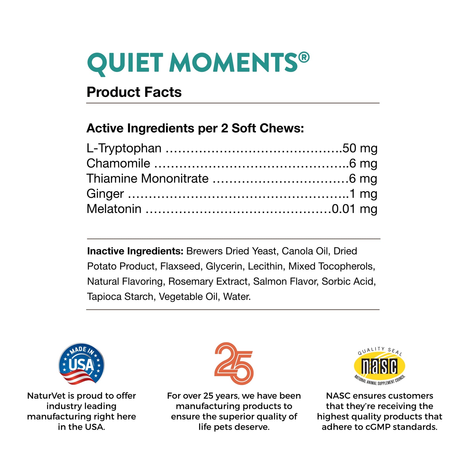 Naturvet Quiet Moments Calming Cat Soft Chew