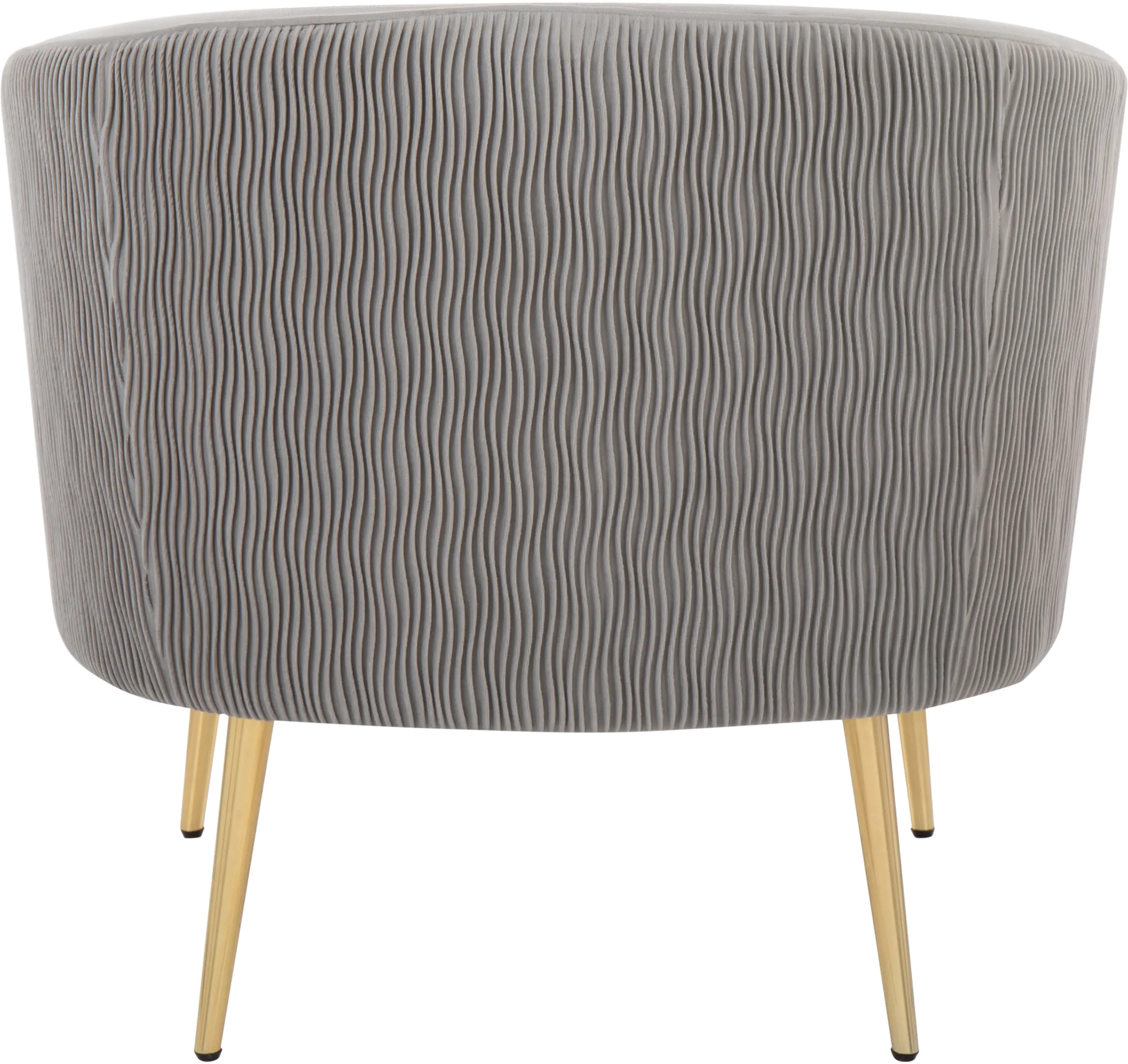 Tania Silver Pleated Waves Glam Accent Chair