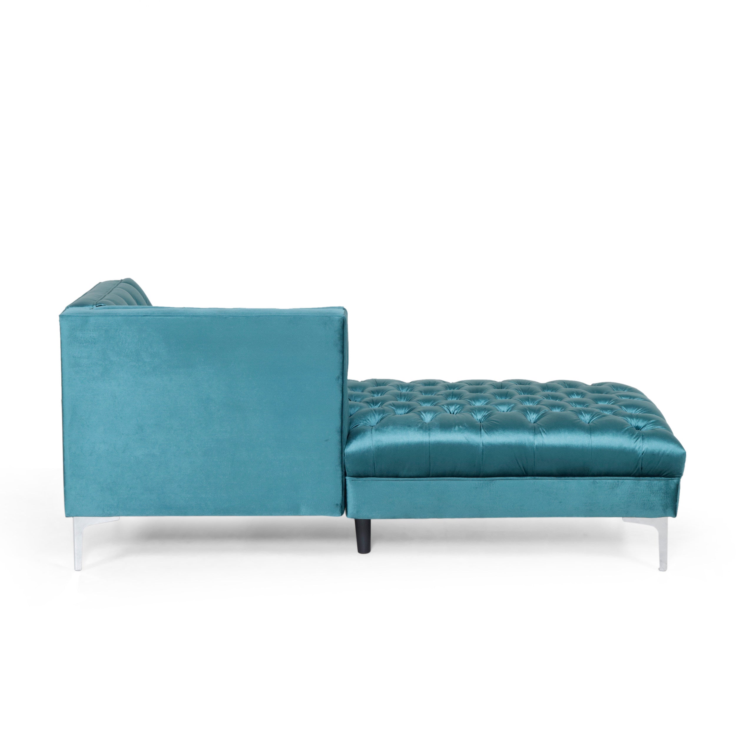 Camrose Contemporary Tufted Velvet Chaise Sectional