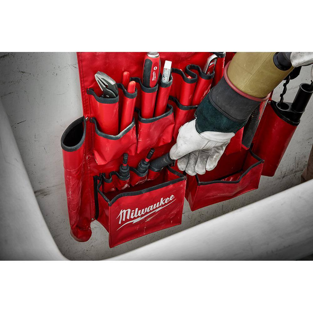 MW Lineman's Aerial Tool Apron with Lineman's 2-In-1 Insulated Ratcheting Box Wrench 48-22-8290-48-22-9211