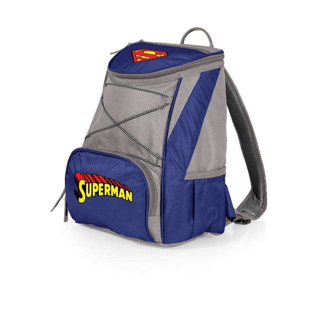 Picnic Time Superman Ptx 11qt Cooler Backpack Navy Blue gray