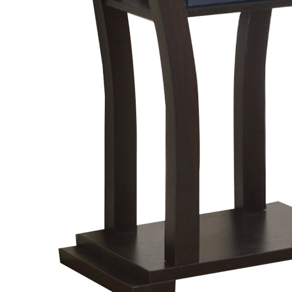 Wooden Console Table With 1 Shelf， Dark Espresso