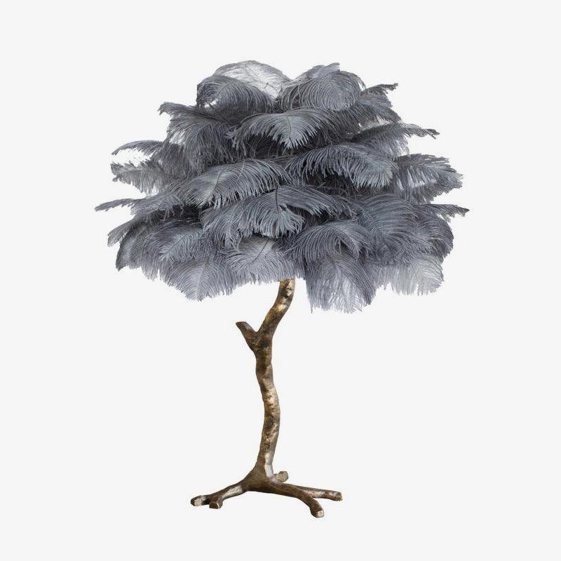 Ostrich Feather Table Lamp