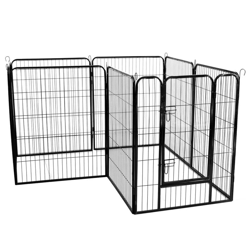 Tatayosi Large Outdoor Metal Puppy Dog Run Fence/Iron Pet Dog Playpen DJYC-H-W24101525