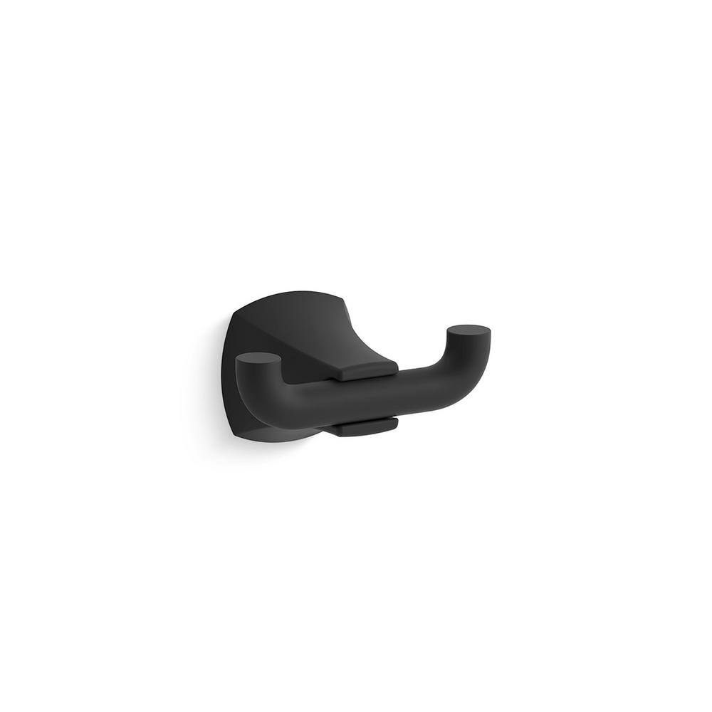 KOHLER Rubicon Single Robe Hook in Matte Black K-R26115-BL