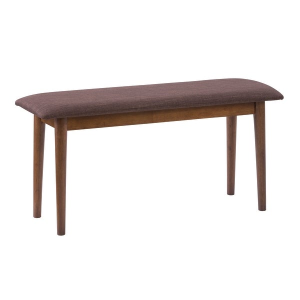 CorLiving Branson Dining Bench with Brown Tweed Cushion