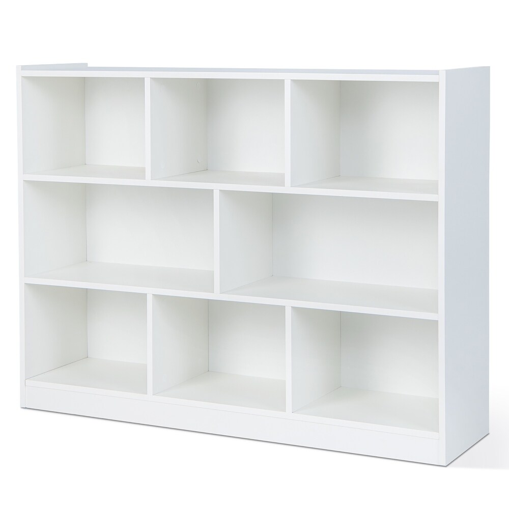 3 Tier Open Bookcase 8 Cube Bookshelf Storage Display Cabinet