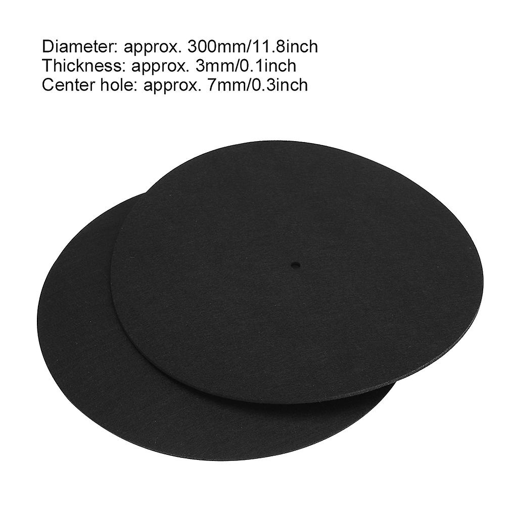 2 Pcs 12 Inch Vinyl Record Players Turntable Home Disc Protective Non Slip Mat Replacement Accessories